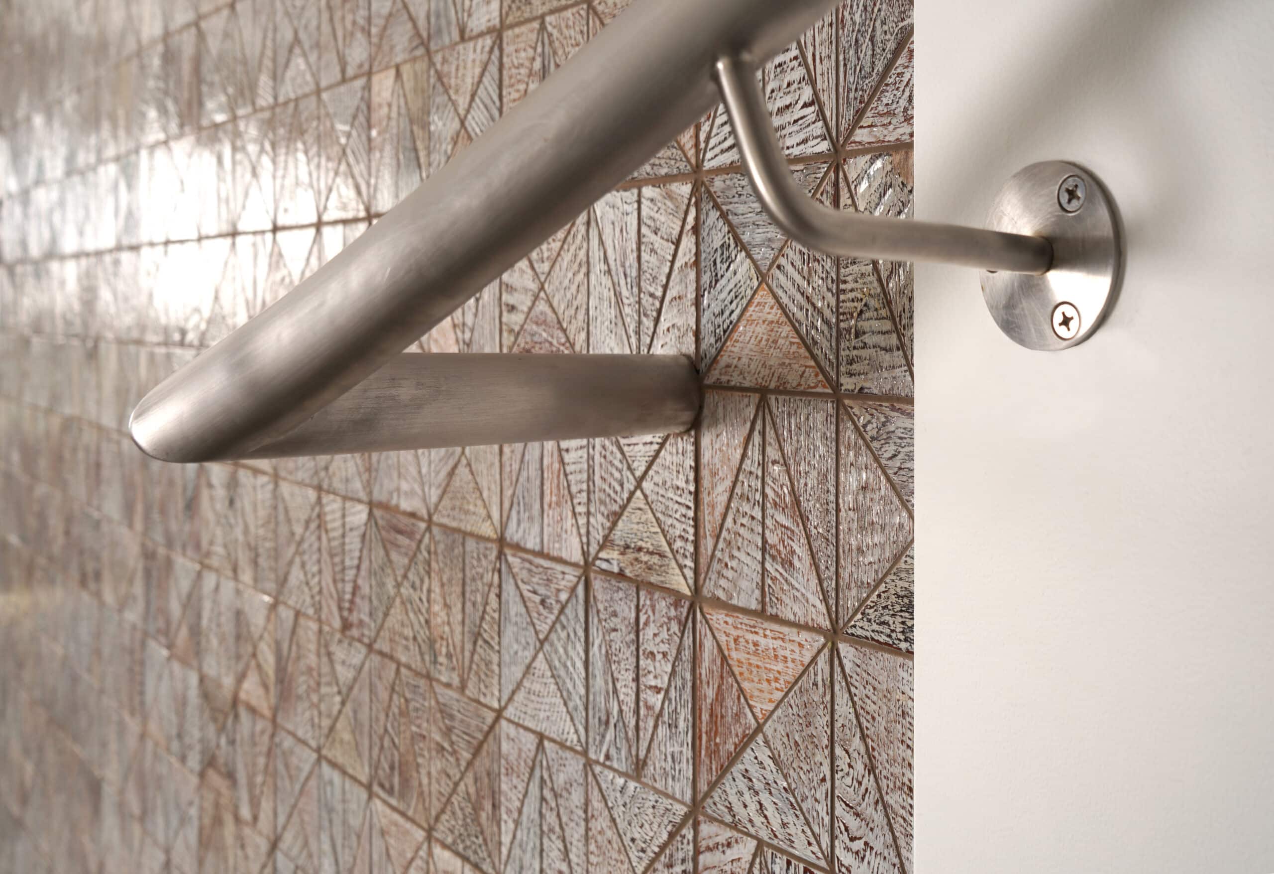 Reclaimed Teak Tile Accent Wall-Private Residence