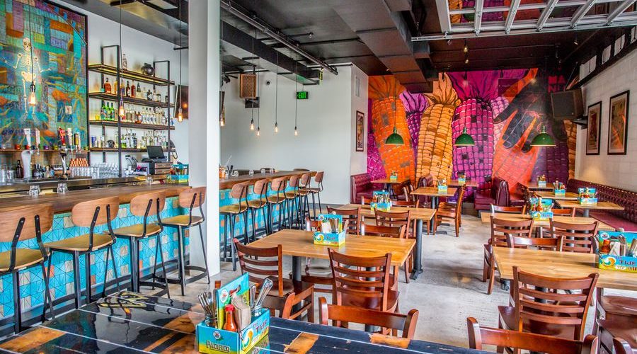 Gorgeous Custom Bar and Cinta Tile at Galaxy Taco in La Jolla California