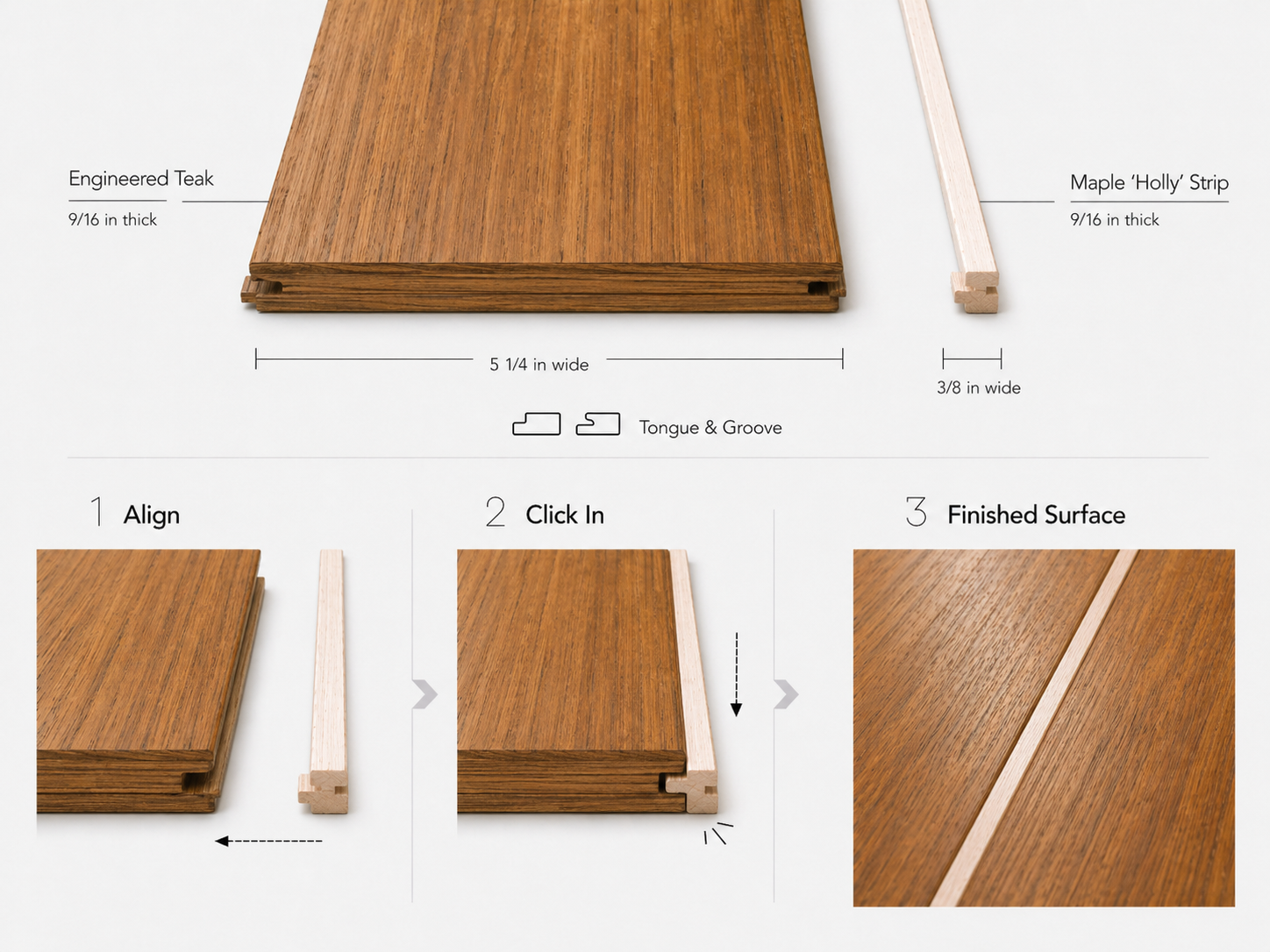 Teak and Holly Flooring