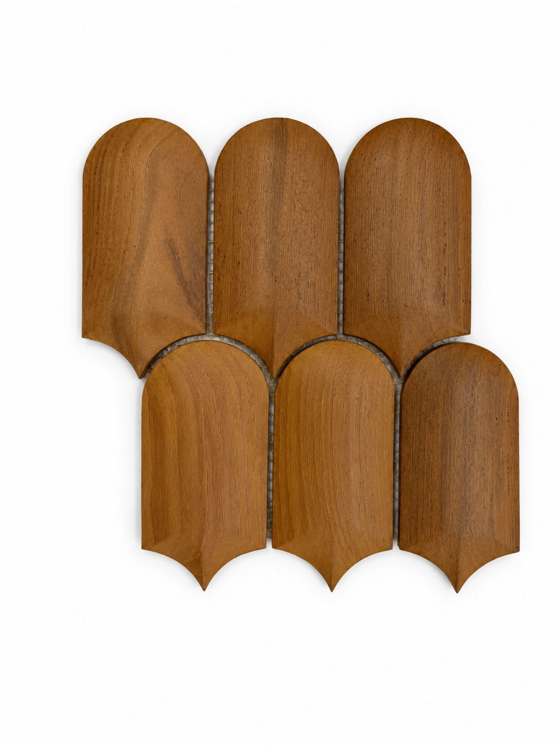 Oasis reclaimed teak tile, full tile shown upright